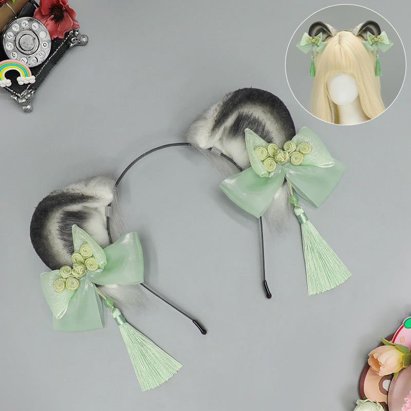 Ancient Style Hanfu Panda Headband - Lolita Tassel National Chinese Girl Accessory