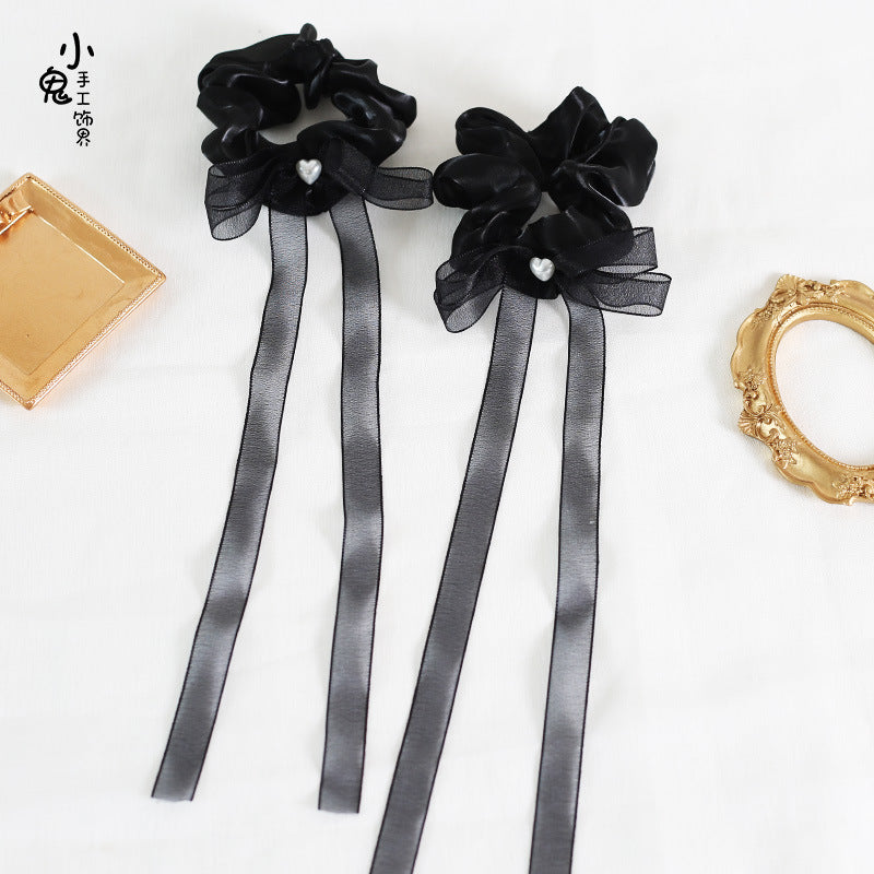 Double Ponytail Lolita Hair Tie Chinese Style Ribbon Bun National Style Girl Bun Hair Accessory Mermaid Princess Hair Tie