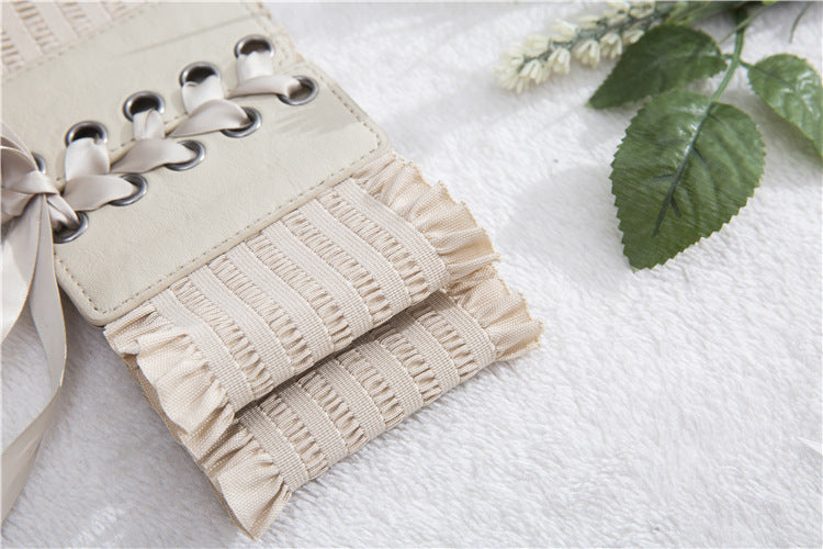 Lolita Lolita Outerwear Lace-Up Waist Punk Gothic Steam Retro Waist Belt Cool Lolita Dress Matching Women Cosplay