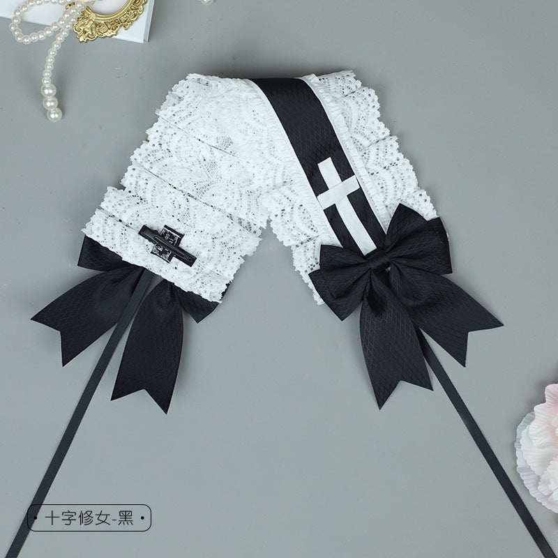 Lolita Bow Lace Hairband - Handmade Cute Anime Girl Hair Clip