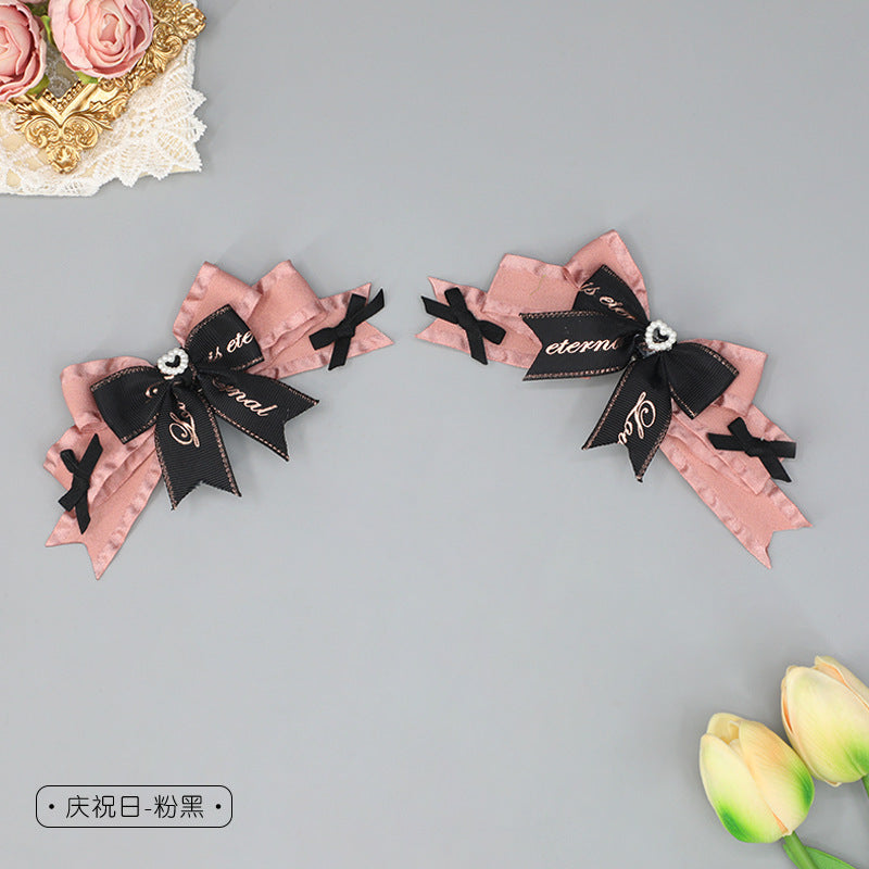 Anime Lolita Hairpin - JK Cute Bow Side Clip for Comic Exhibition & Daily