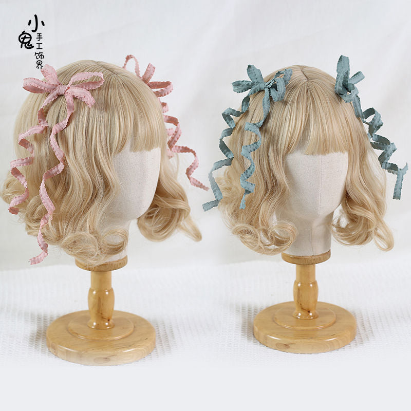 Basic Color Double Ponytail Twist Hair Clip Lolita Sweet Pair Clip Original Japanese Anime Cosplay Adjustable Style