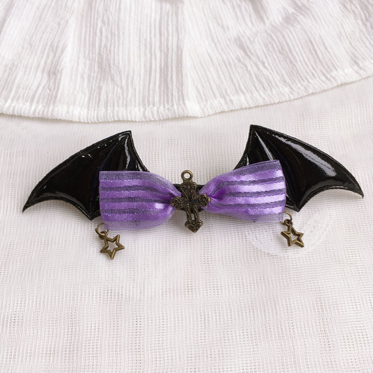 Halloween Witch Night Original Dark Gothic Lolita Accessories Bowknot Animal Ears KC Black Purple Arm Sleeves Bag
