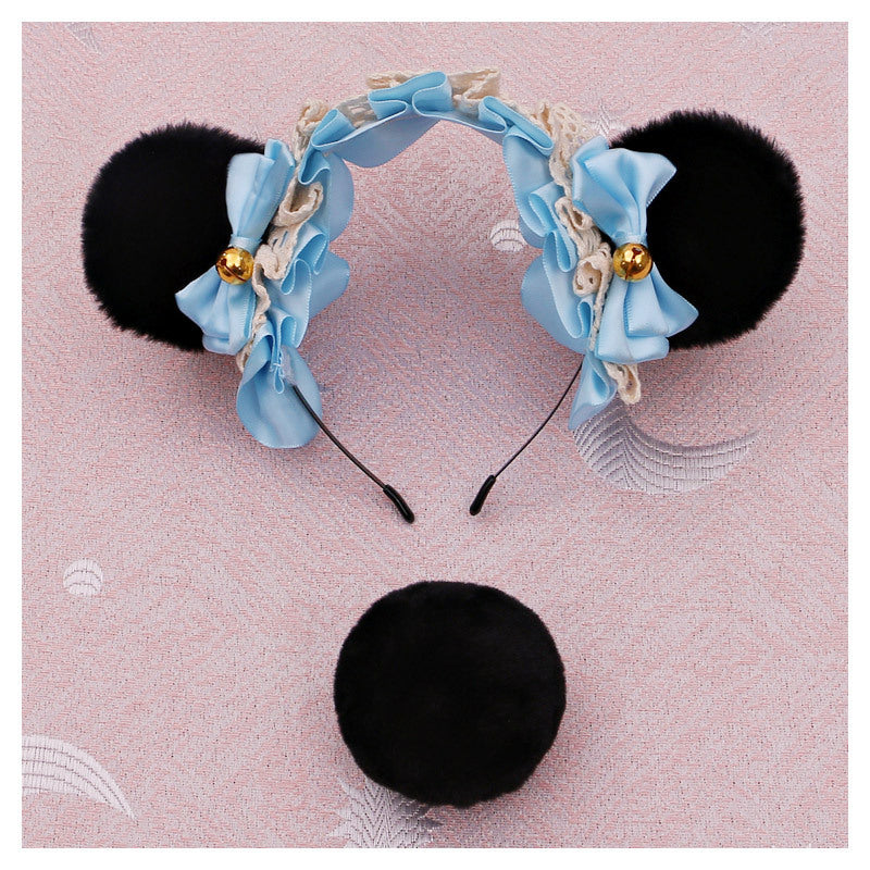 Lolita Lace Bear Ear Headband - Handmade Animal Ear Lolita Hair Accessory