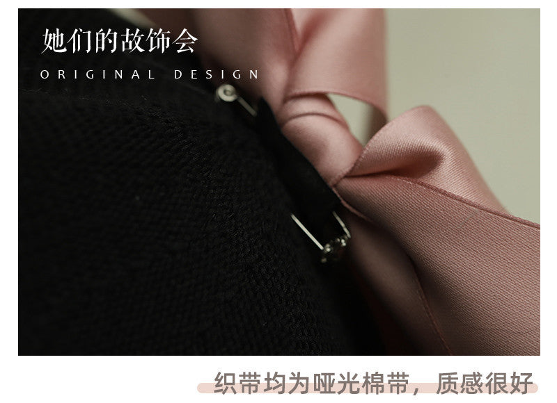 Thin Beret Summer Lolita Bow JK Plaid Lolita Original Design Fashion Spring Autumn Hat for Women