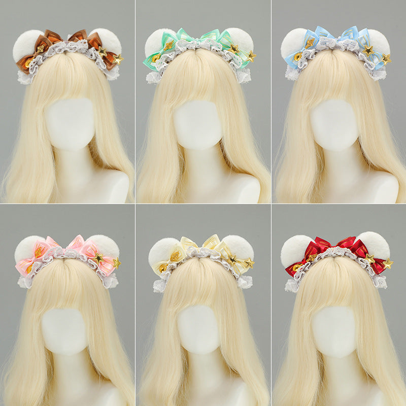 Lolita Comic Con Bear Ear KC - Handmade Gorgeous Japanese Soft Girl Hairband