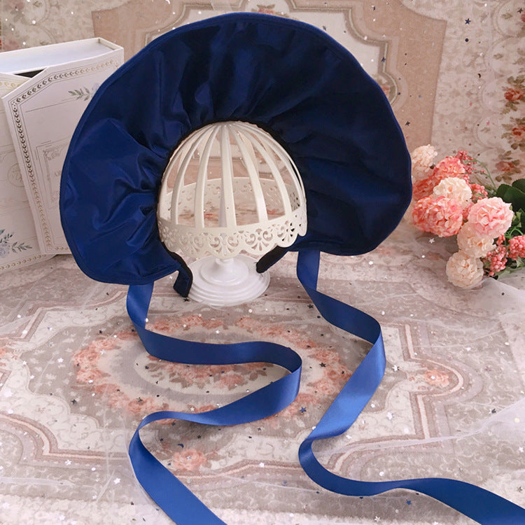 Victorian Lolita Bonnet Hat Wedding Tea Party Lolita BB Hat Classical Bnt Headwear KC Hairband