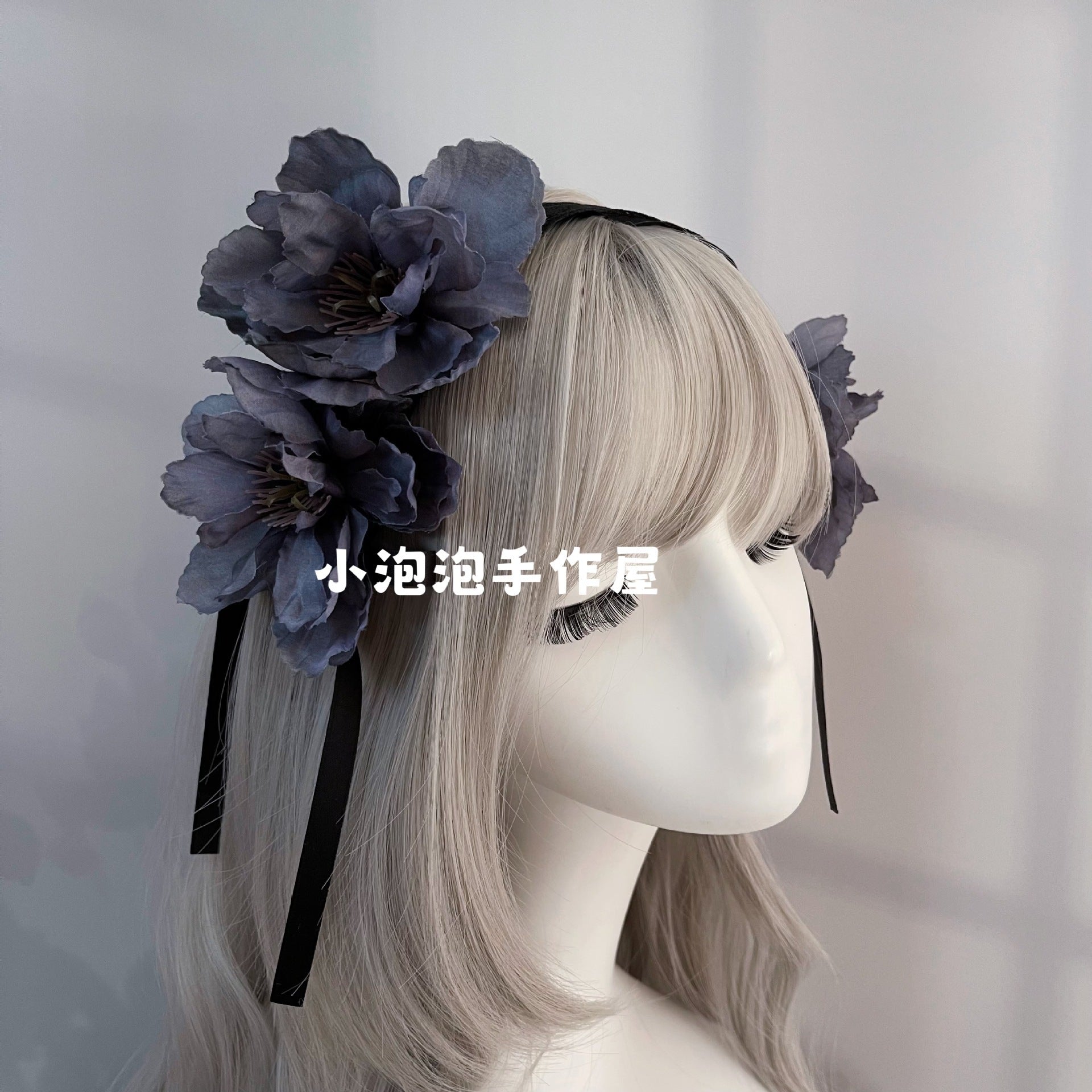 Soft Girl Lolita Lace Headband Bow KC Flower Hair Accessory Lo Girl Cosplay Versatile Sweet Hair Ornament