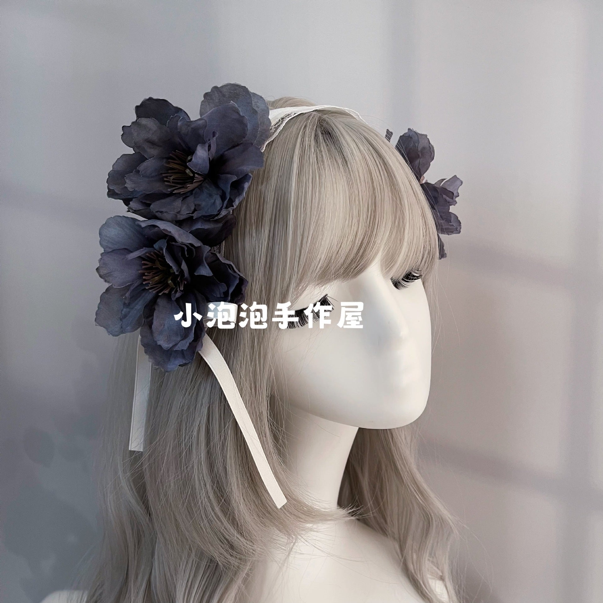 Soft Girl Lolita Lace Headband Bow KC Flower Hair Accessory Lo Girl Cosplay Versatile Sweet Hair Ornament
