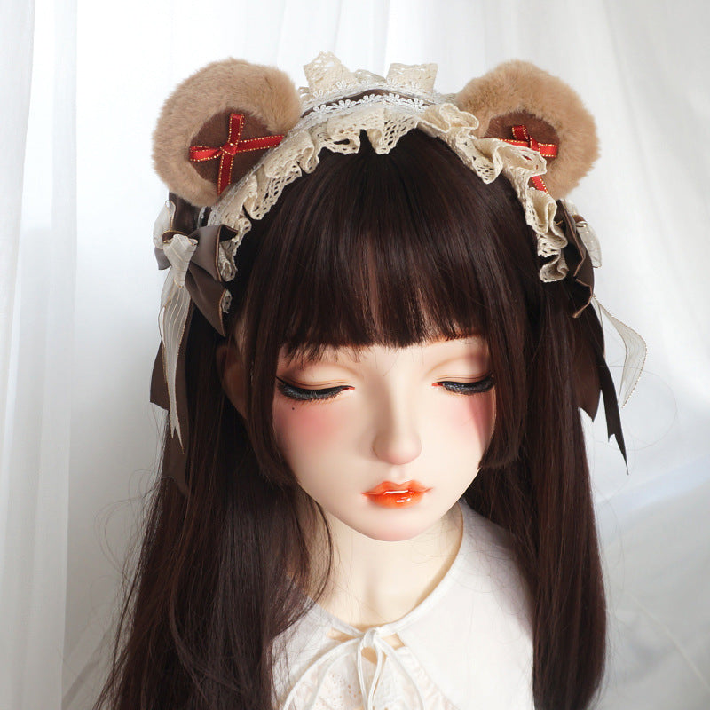 Cute Lolita Teddy Bear Ear Headband KC - Crown Hair Accessory