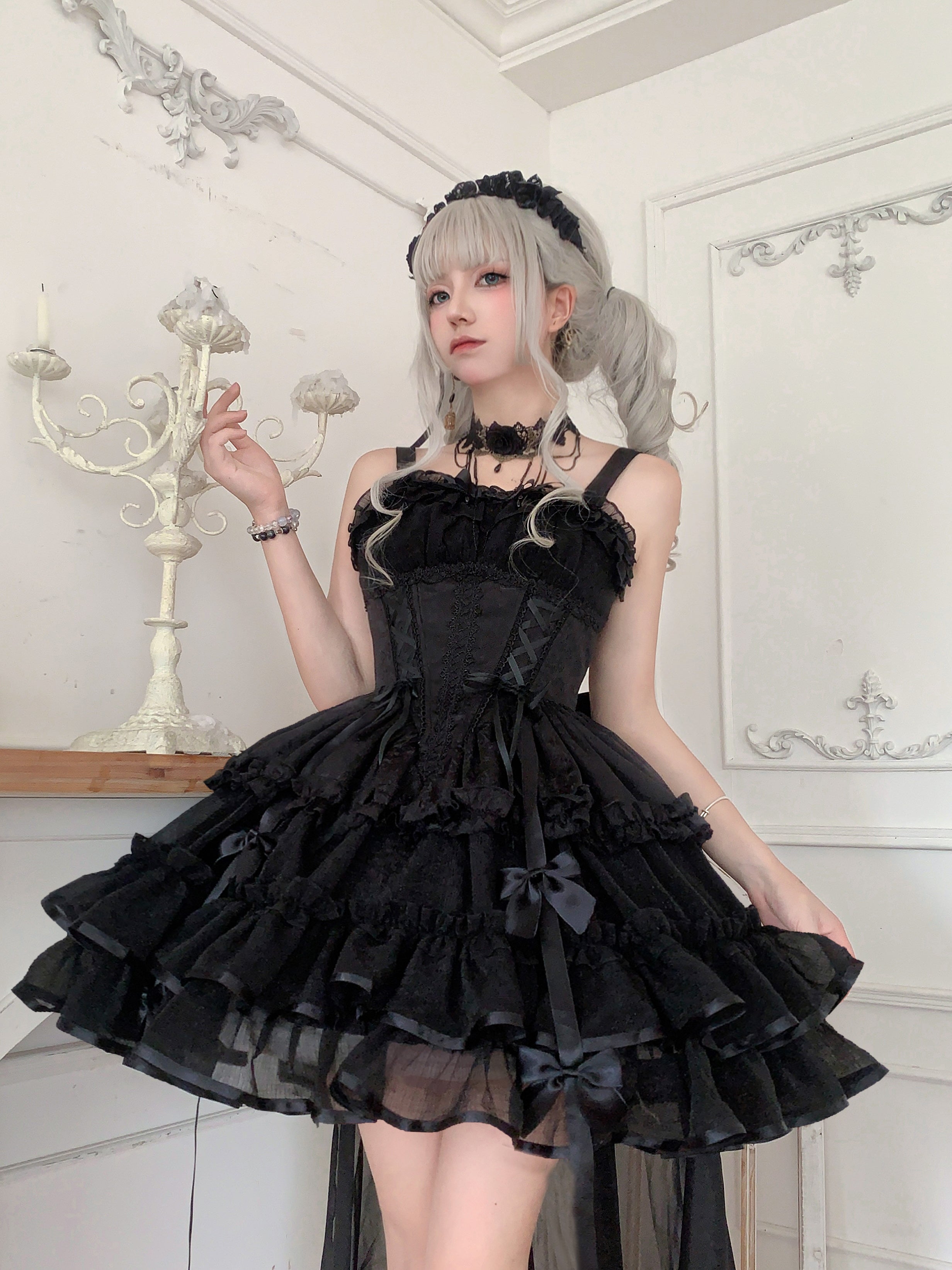 ZhiJinYuan - Time Waltz - Sweet Lolita Short Dress Ballet Style JSK