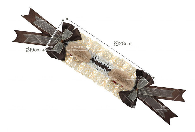 Cute Lolita Teddy Bear Ear Headband KC - Crown Hair Accessory