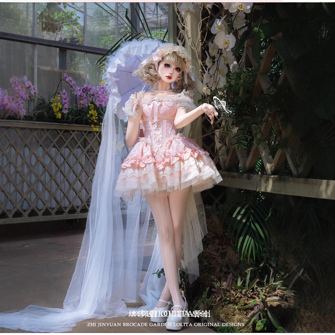 ZhiJinYuan - Floating Light Dream-Summer Sweet Elegant Ballet Short JSK Dress