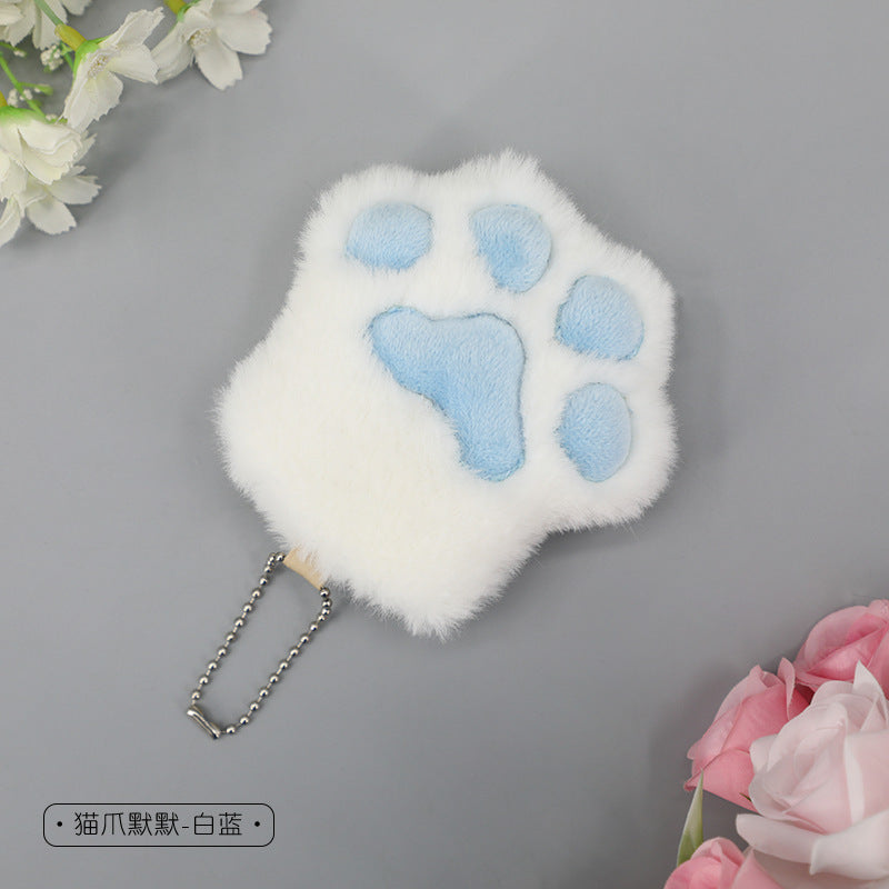 Simulation Animal Paw Small Ornament Keychain Cat Small Decoration Doll Small Accessory Cute Plush Cat Paw Small Pendant