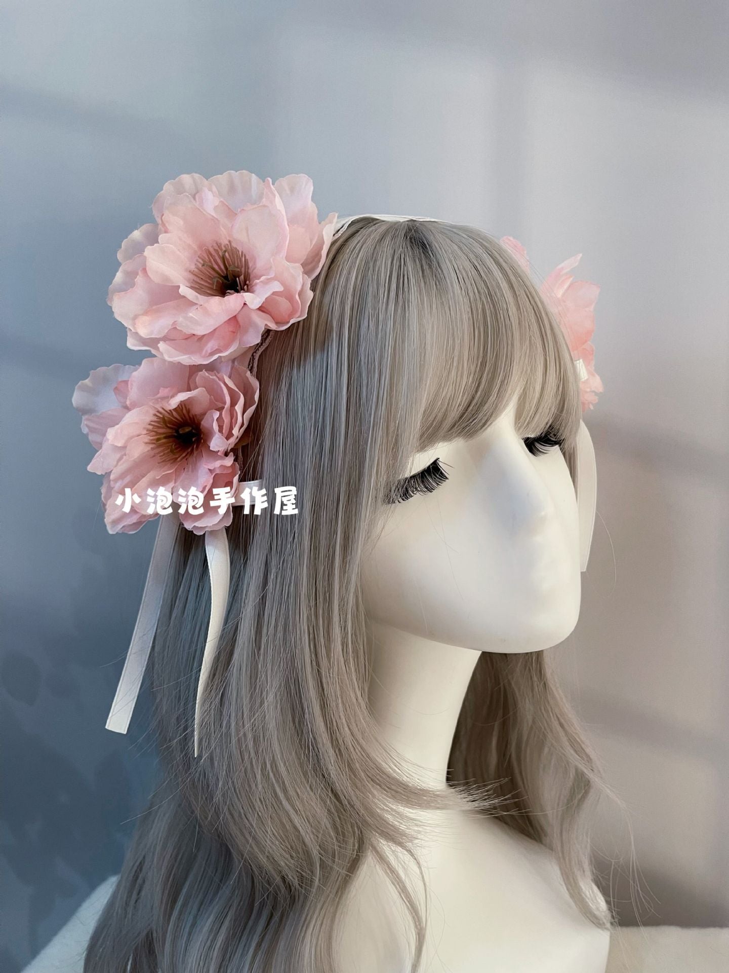 Soft Girl Lolita Lace Headband Bow KC Flower Hair Accessory Lo Girl Cosplay Versatile Sweet Hair Ornament