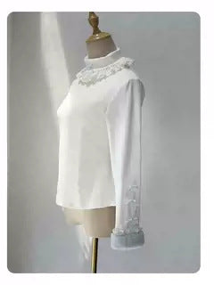 Zhijinyuan “Soft Sweetheart” Lolita Inner Top | Autumn Winter Long - Sleeve Turtleneck with Thin Fleece