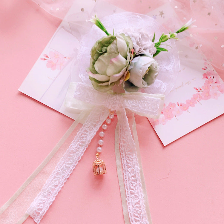 Christmas Lolita Element Gorgeous Hanamaru Fairy Hair Clip Lolita Style Hair Accessory Hanamaru Tea Party Small Item