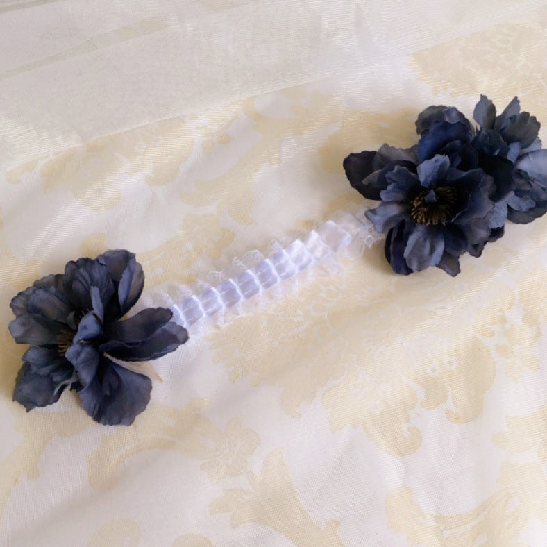 Lolita Handmade Lace Hairband - Gothic Dark Sweet Punk Flower Headwear for Girls