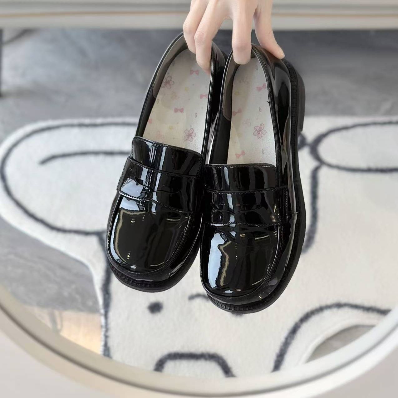 Kitten Toast Original Lolita x JK Uniform Academy Shoes | Round-Toe Mid-Cut Japanese Style Single Shoes