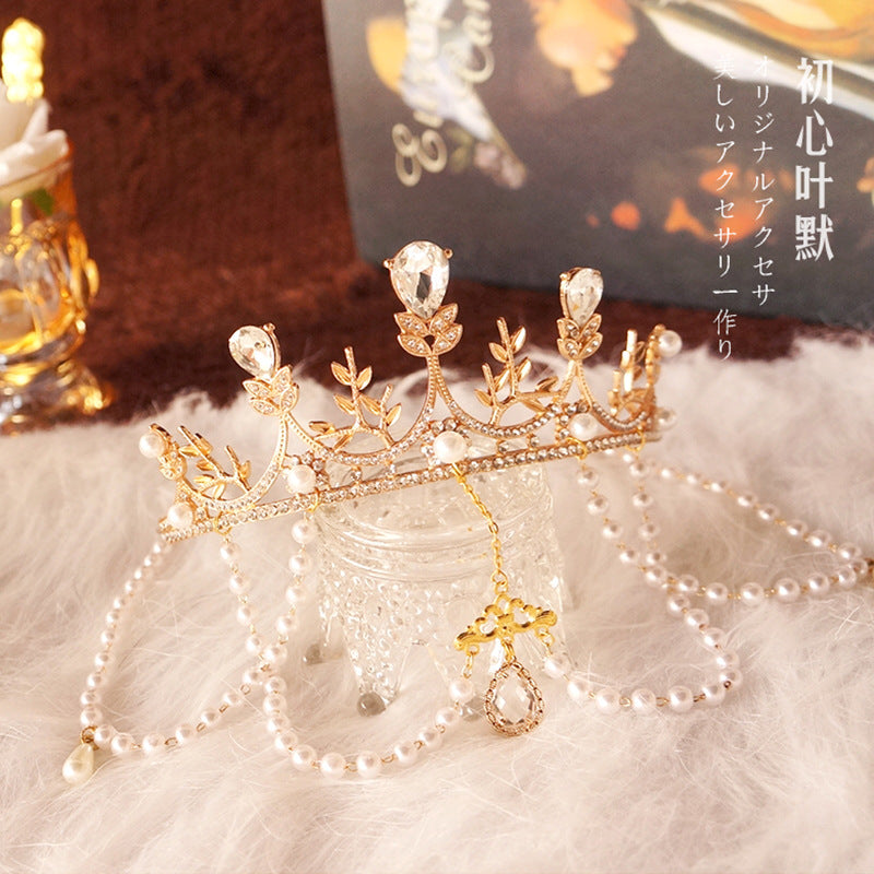 Christmas Lolita Crown Hair Crown Lolita Rhinestone Headpiece Bride Alloy Super Fairy Rhinestone Hair Accessory Headpiece