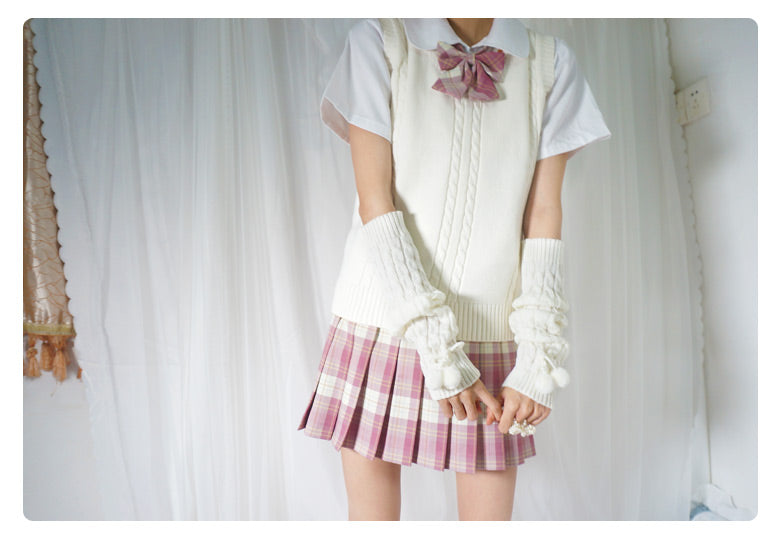 Original Cute Rabbit Ear Fluffy Socks Soft Girl Lolita Japanese JK Style Pom-Pom Bow Leg Warmers Elephant Socks