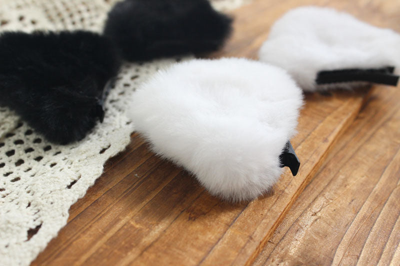 Fluffy Lolita Daily Hair Accessories Cat Ear Headwear Cute Plush Sweet Hair Clips for Women Lolita Side Clips