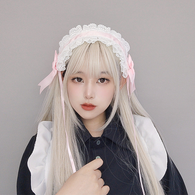 Lolita Bow Lace Hairband - Handmade Cute Anime Girl Hair Clip