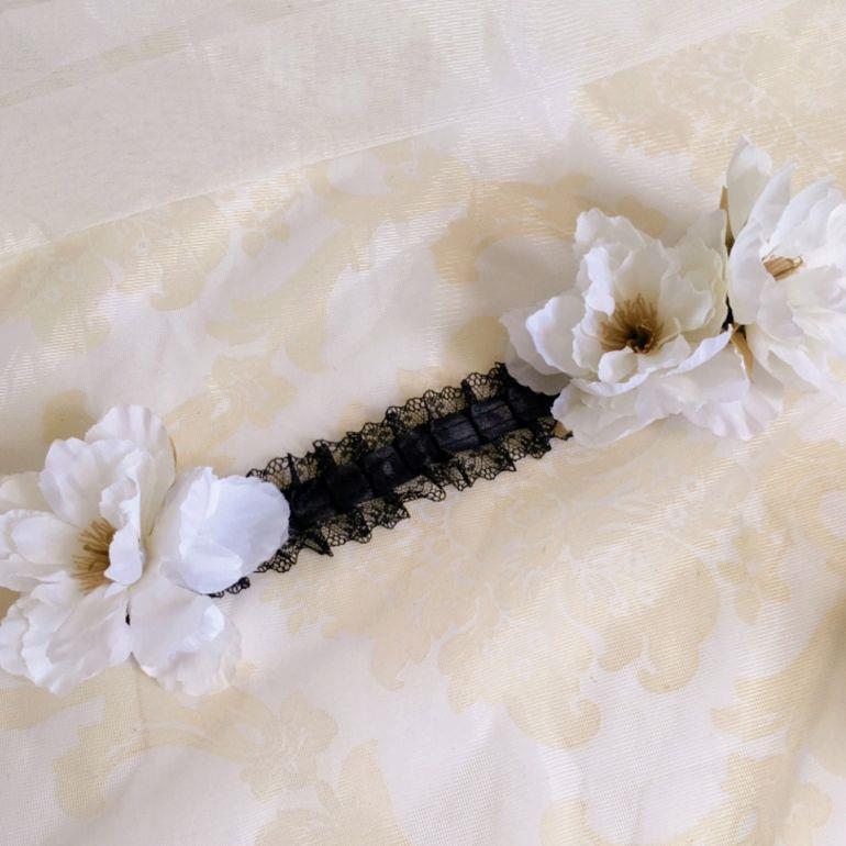 Lolita Handmade Lace Hairband - Gothic Dark Sweet Punk Flower Headwear for Girls