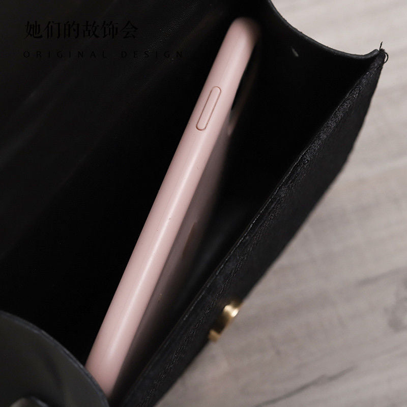 Black Lace Bag 2022 New Lolita Handmade Original Design Bow Lolita Crossbody Bag for Women