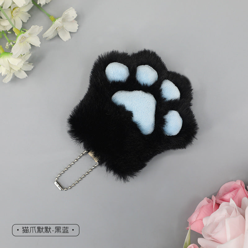 Simulation Animal Paw Small Ornament Keychain Cat Small Decoration Doll Small Accessory Cute Plush Cat Paw Small Pendant