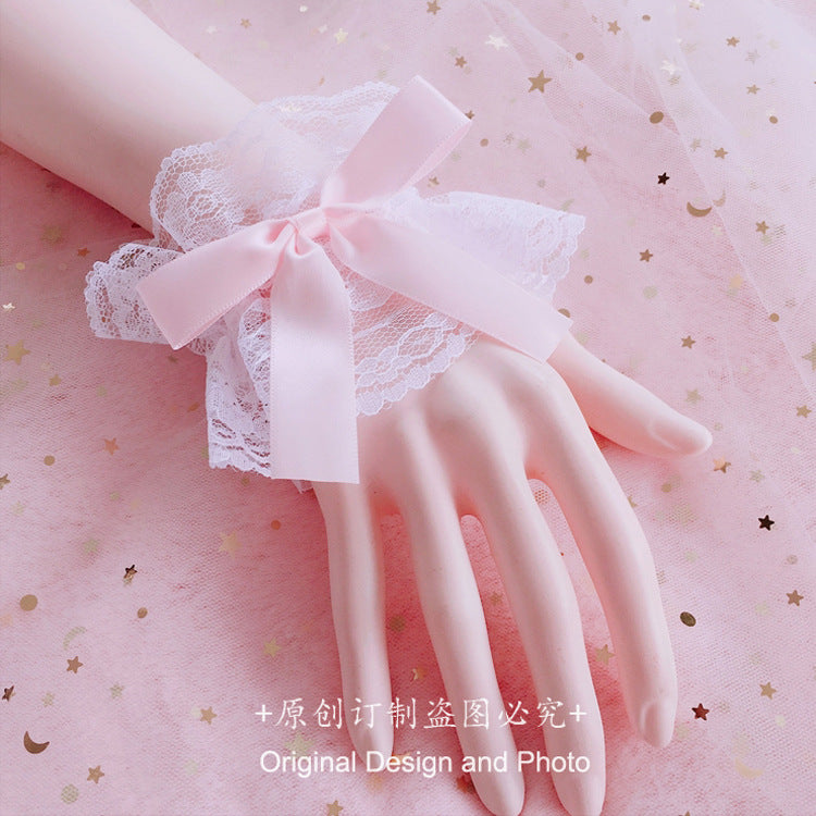 Girly Lolita Lace Hand Sleeves Bowknot Sleeves Lolita Decorative Small Items Cute Dress Small Skirt LO Girl KC