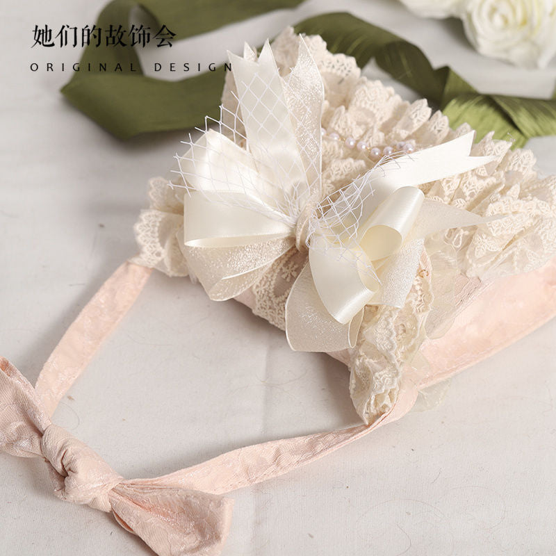 New Gentle Style Lolita Women's Bag - Internet Celebrity Natural Pink Big Bow Elegant Design