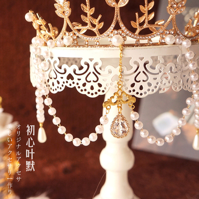 Christmas Lolita Crown Hair Crown Lolita Rhinestone Headpiece Bride Alloy Super Fairy Rhinestone Hair Accessory Headpiece