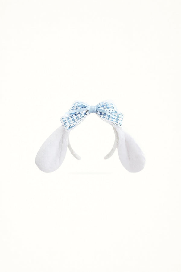 Big-Eared Dog Lace Bow - Headwear