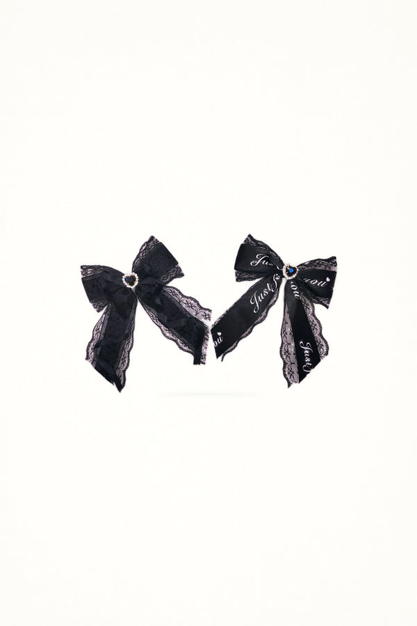 Black Lace Bow Headwear - Headwear
