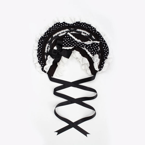 RainbowCat - Rabbit Princess Island - Polka-Dot Lace Bonnet / Headband
