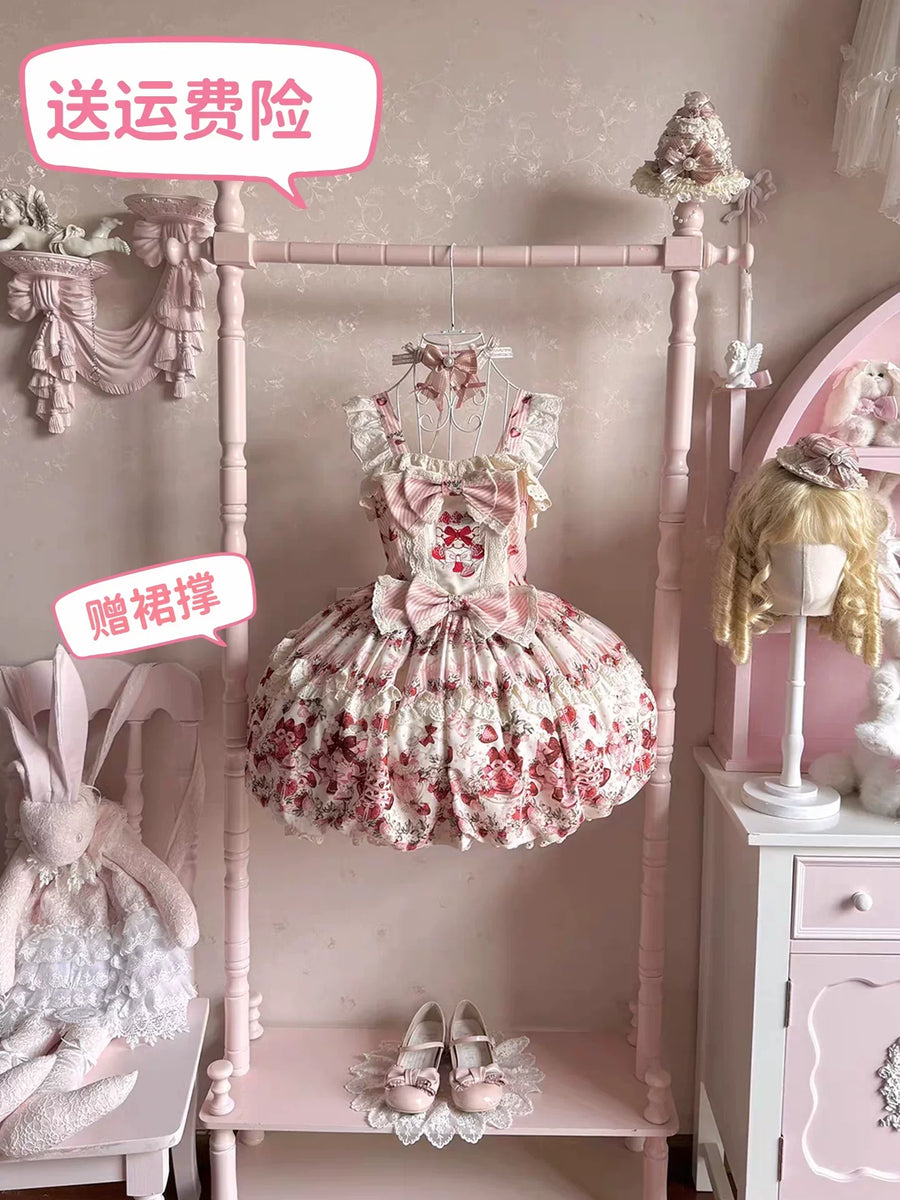 Sweet Lolita dress used to explain print and colour coordination