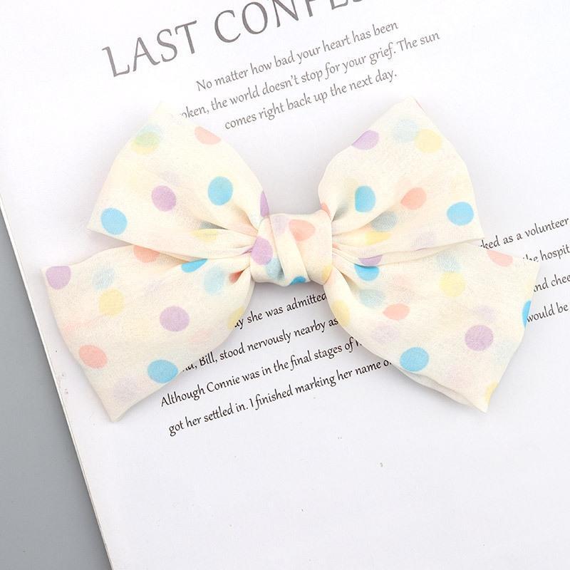 Handmade - Mini Polka Dot Bow - Clip, Brooch or Craft Accent - detail view 7