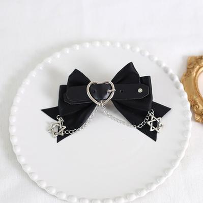 Xiaogui - Dark-themed Gothic Lolita Heart - Hair Clips Headwear