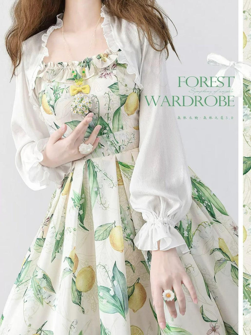 Forest Basket 3.0 - Vintage Lolita JSK Dress for Summer S Bolero only