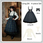 Langes JSK 4-teiliges Set (JSK + Bluse + Querbinder + Schleife) / S