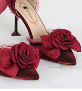 Xiaogui - Elegant Lolita High-Heeled Camellia - Bows Shoes Shoes