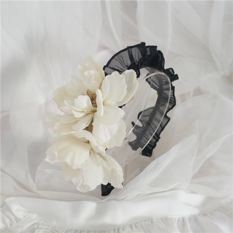 Vintage Elegant Lolita Flower Lolita Headwear Hairband Sweet Cool Gothic Dark Girl Ancient Style Hair Accessories - Lolita Fetch