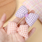 Pink + Purple / Padded Fabric Bow (Brooch) Finished Item
