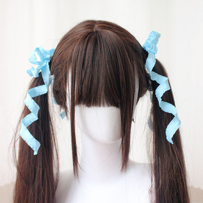 Original Handmade Double Ponytail Twist Hair Clip Lolita Girl Sweet Pair Clip Japanese Anime Cosplay Styling Hair Accessory