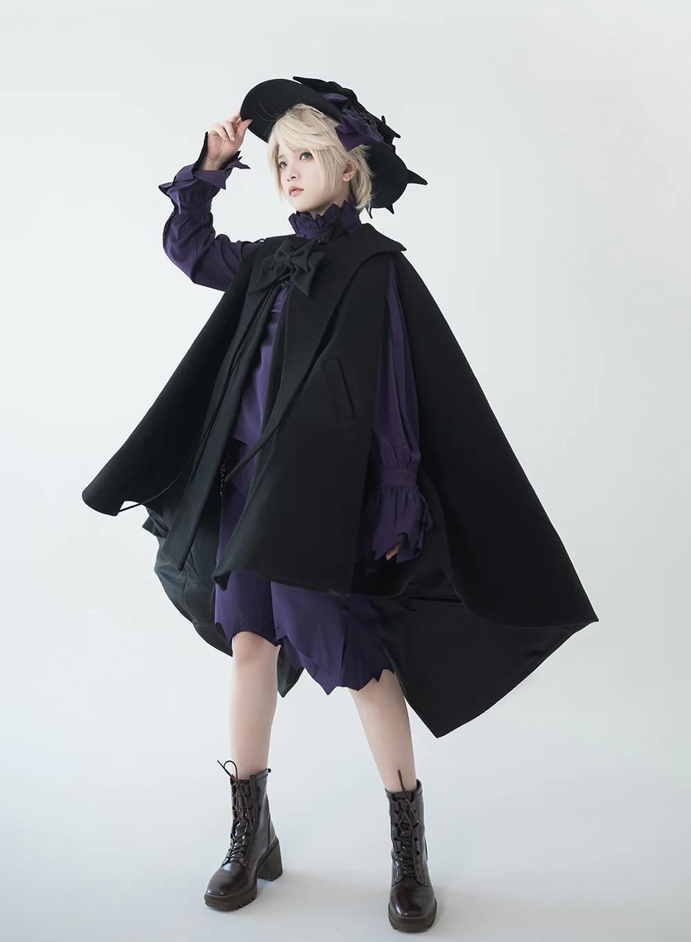 Princess Chronicles - Ouji Lolita Prince Black Bow Cloak - Outerwear