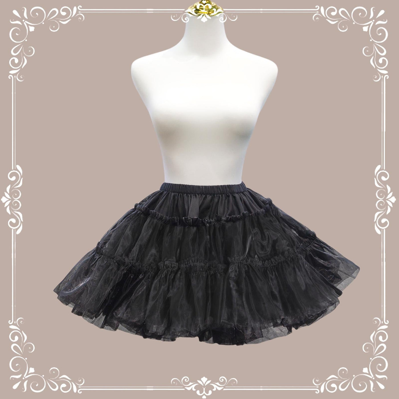 Aurora&Ariel - Short A-Line Petticoat Collection - 35 cm short A-line petticoat with five volume levels and layered