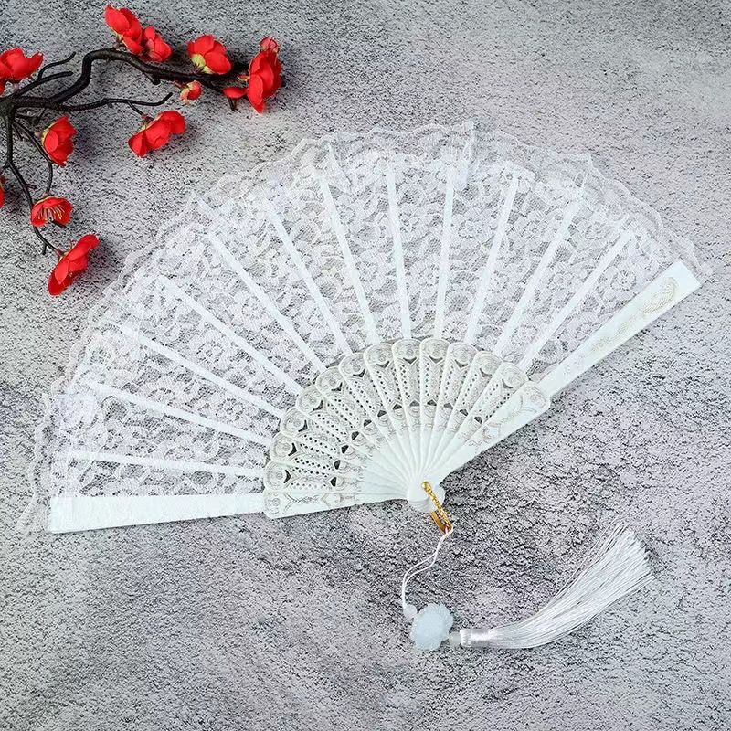 1st Anniversary - Rose Nocturne - Gothic Lace Folding Fan - product image 17
