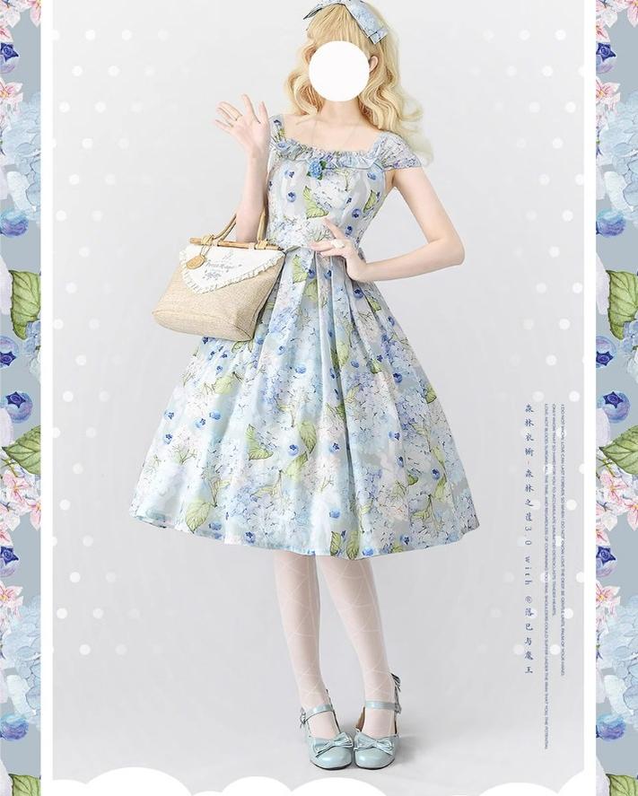 Forest Wardrobe - Forest Basket 3.0 - Vintage Lolita JSK Dress for Summer