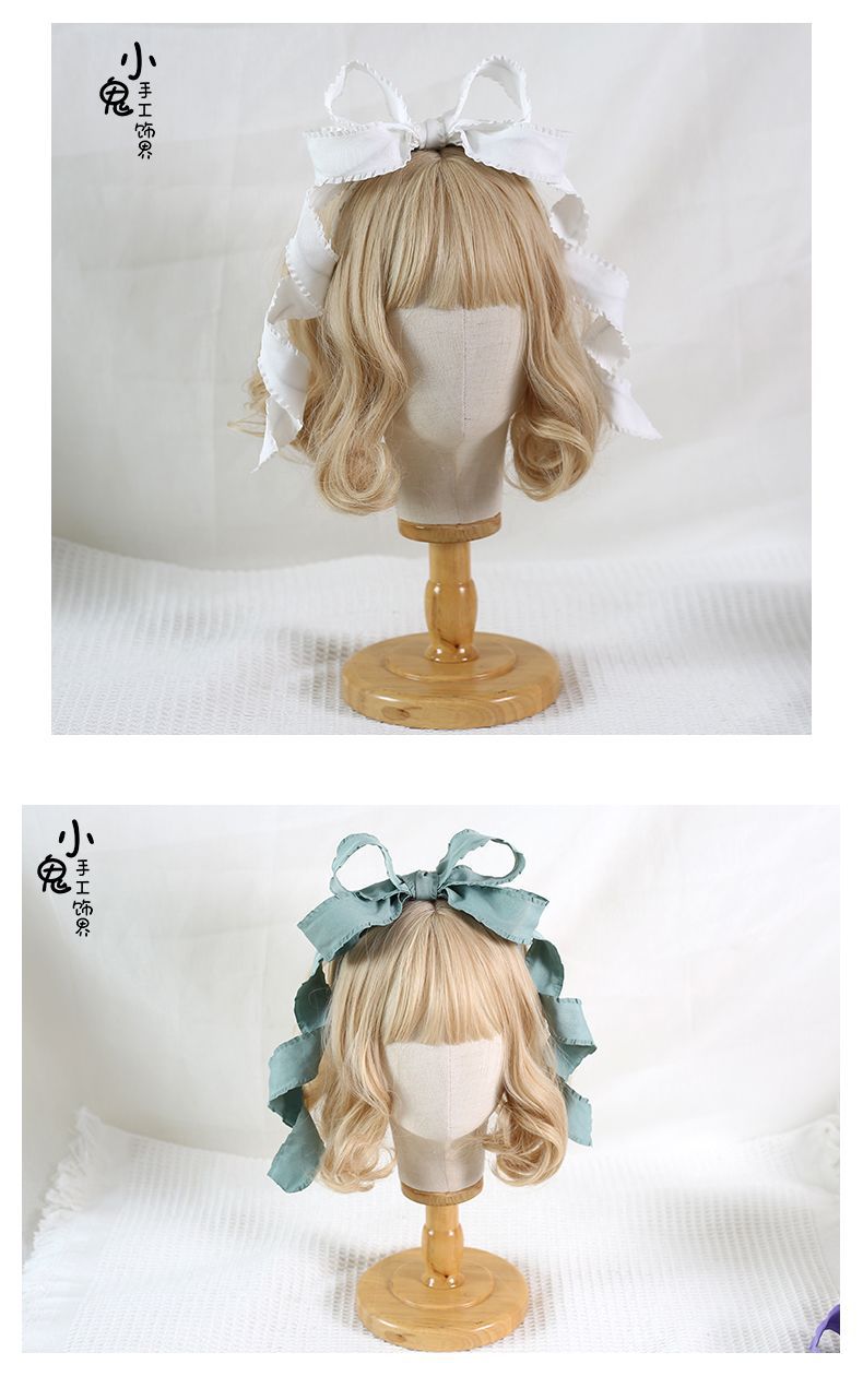 Original Multicolor Lolita Rose Pink 3D Bow KC  Doll Lolita Headband Hair Accessory Miss Fula